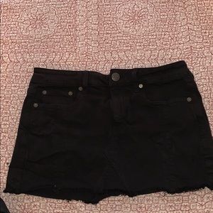 Black soft mini skirt